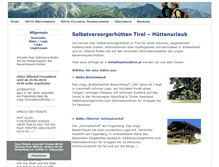 Tablet Screenshot of huettentirol.at